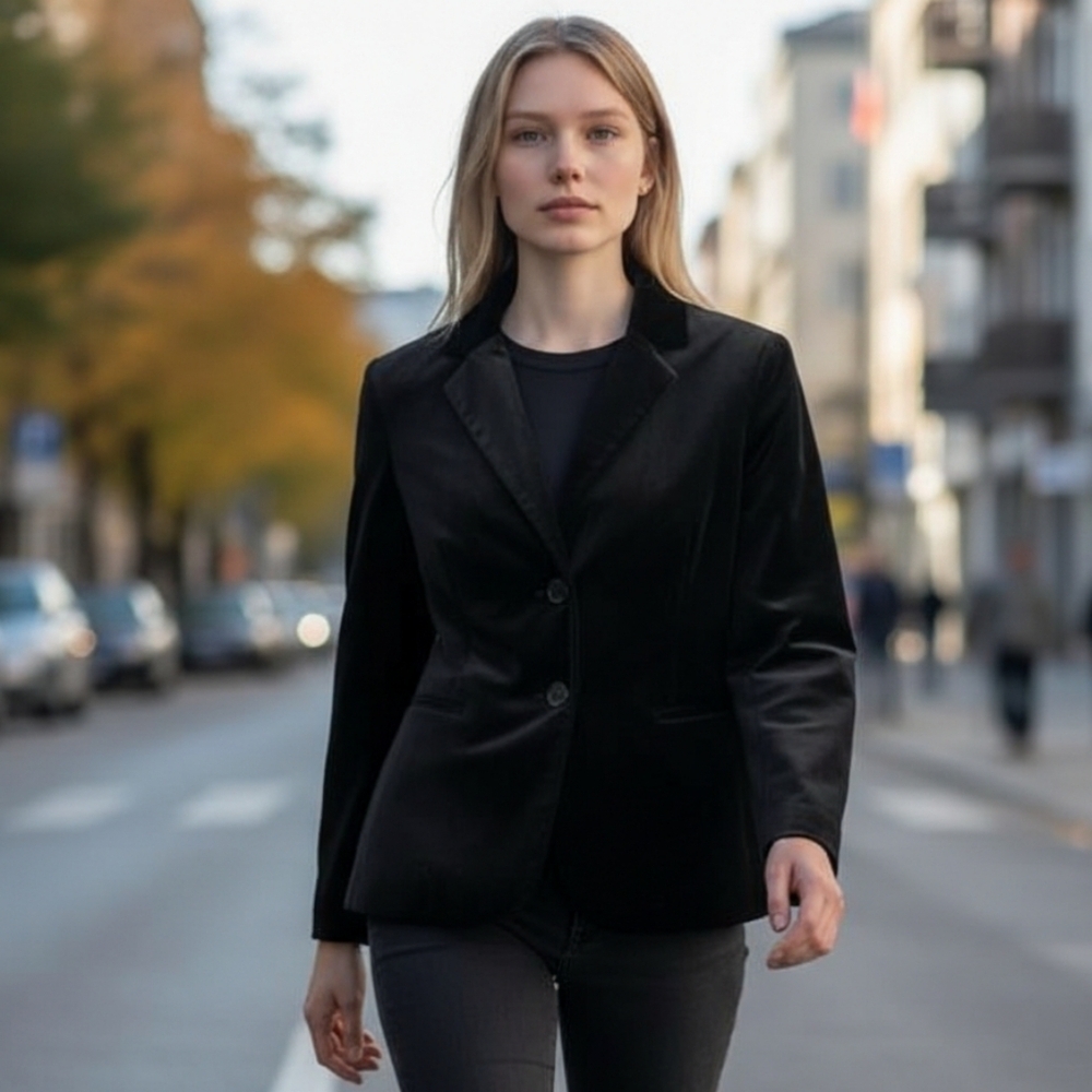 Vintage Stetson Velvet Texture Black Blazer